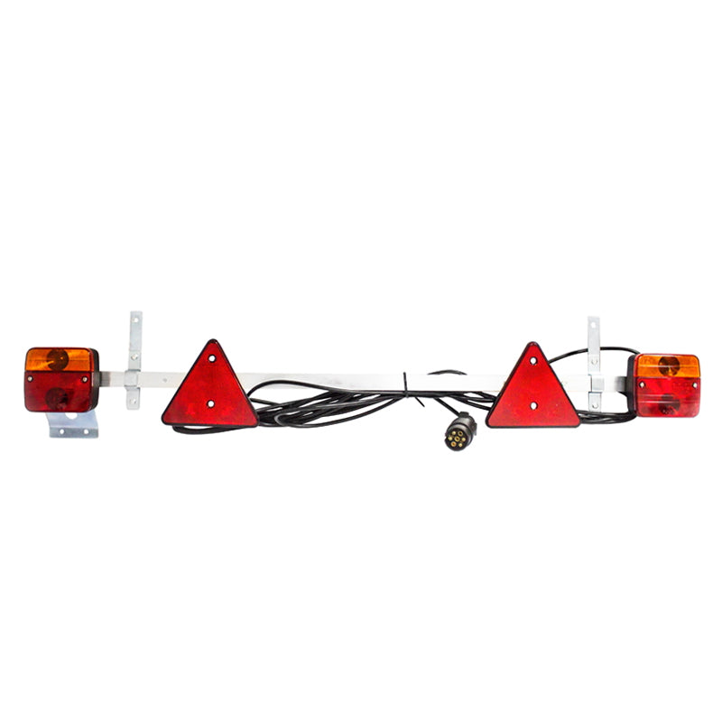 Adjustable tow bar 1-1.6m with lights, cable 2.5-7.5m